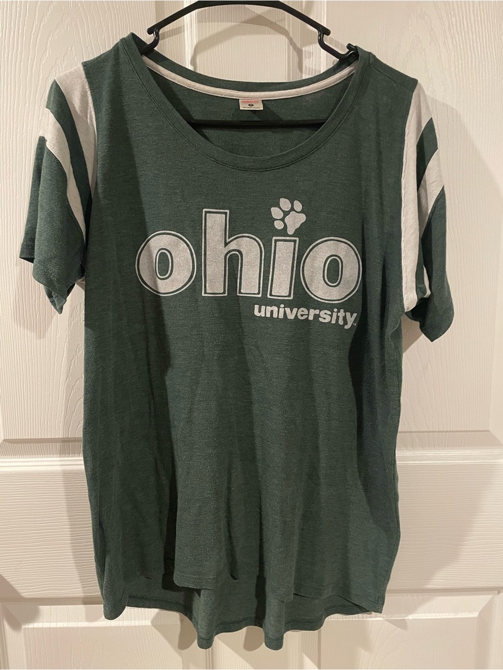 HOMAGE Forest Green Ohio University Ringer Tee, size M